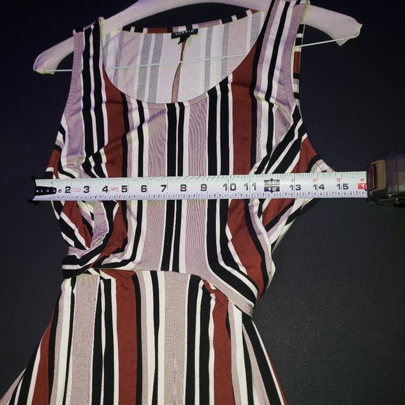 Torrid Women Multicolor Rayon Round Neck Sleeveless Knee Length Dress Small - Picture 11 of 13